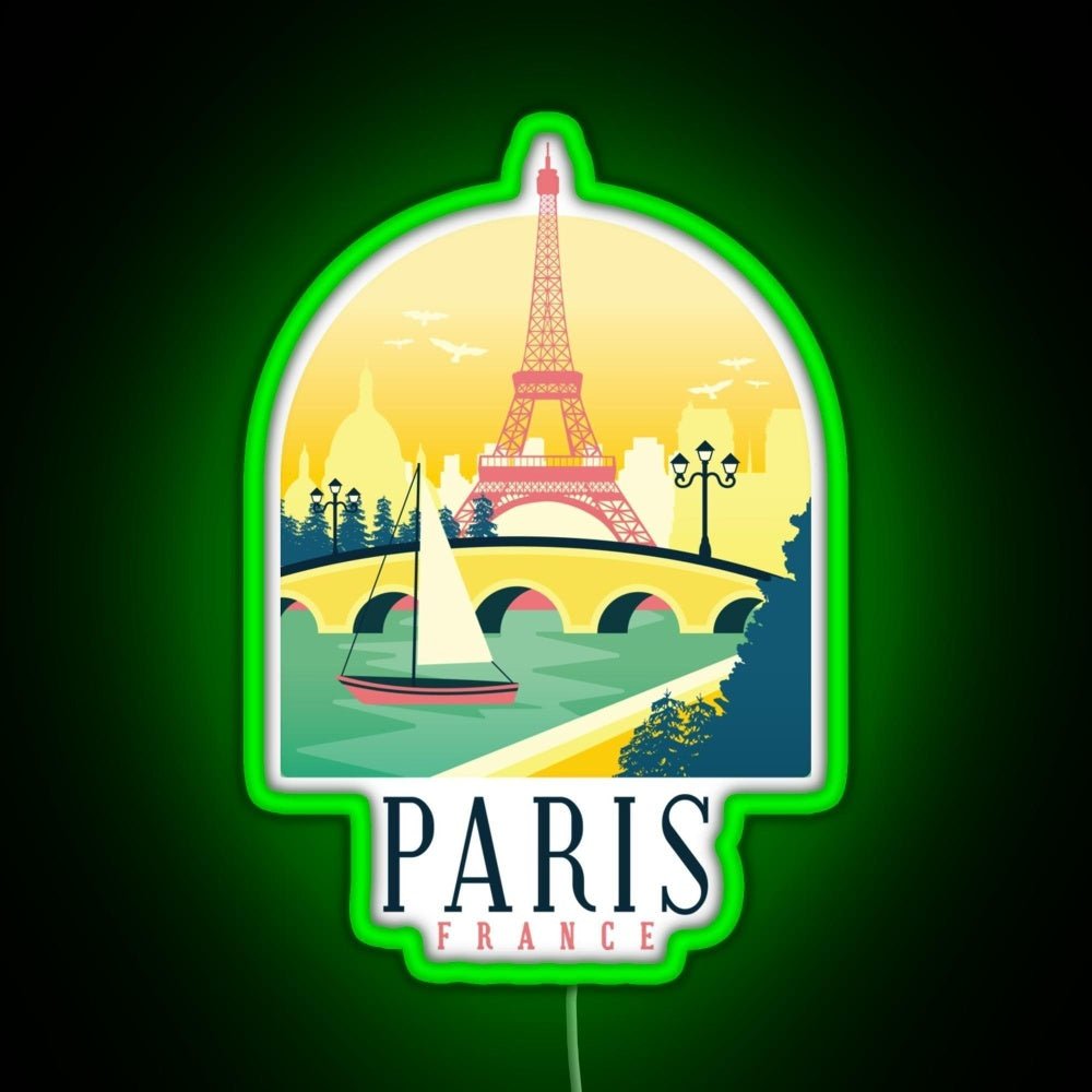 Paris France Paris Skyline Rgb Neon Sign - Shineneon