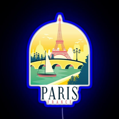 Paris France Paris Skyline Rgb Neon Sign - Shineneon