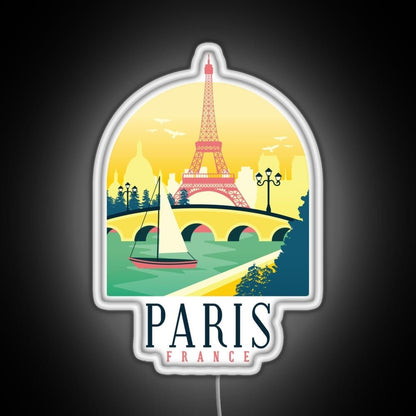 Paris France Paris Skyline Rgb Neon Sign - Shineneon