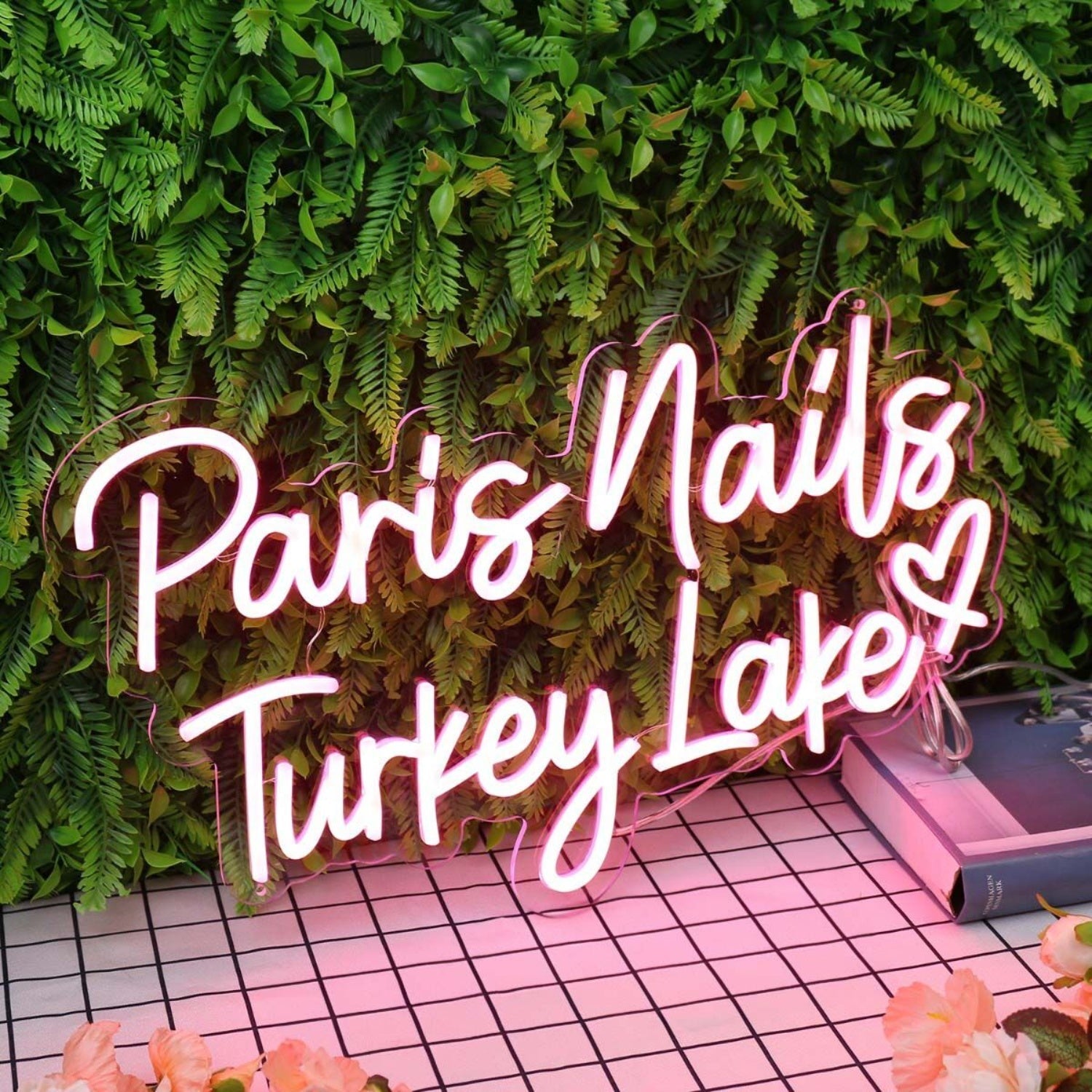 Paris Nails Turkey Lake Red Led Neon Sign - Shineneon