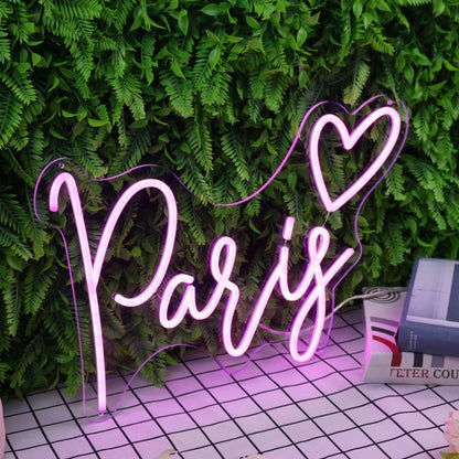 Paris Purple Led Neon Sign - Shineneon