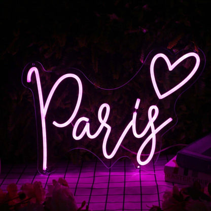 Paris Purple Led Neon Sign - Shineneon