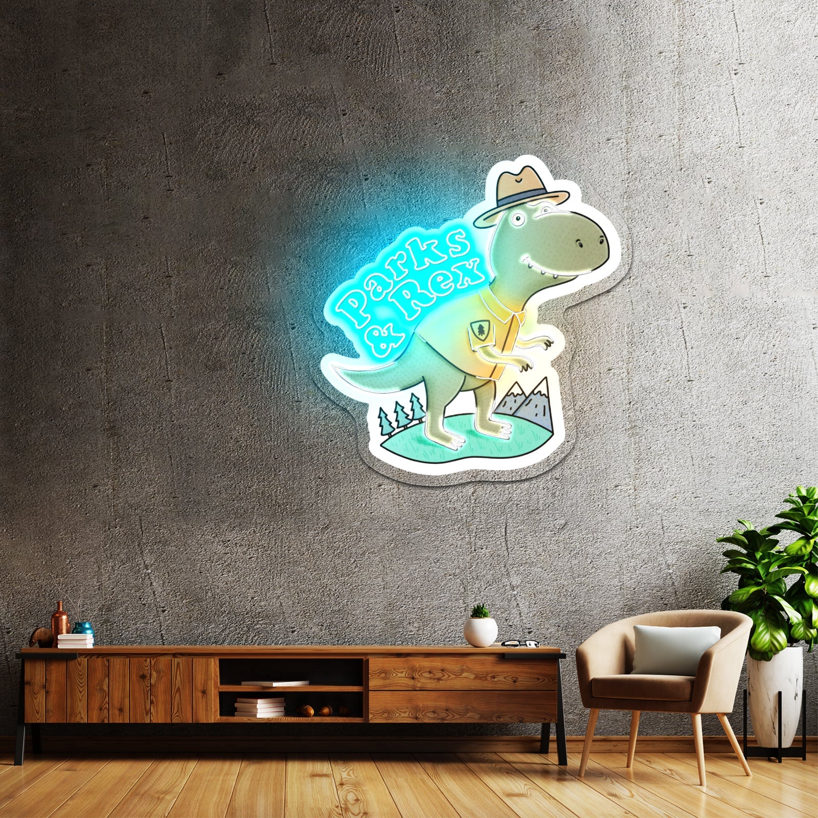 Parks And Rex Dinosaur Artwork Custom Led Signs - Shineneon