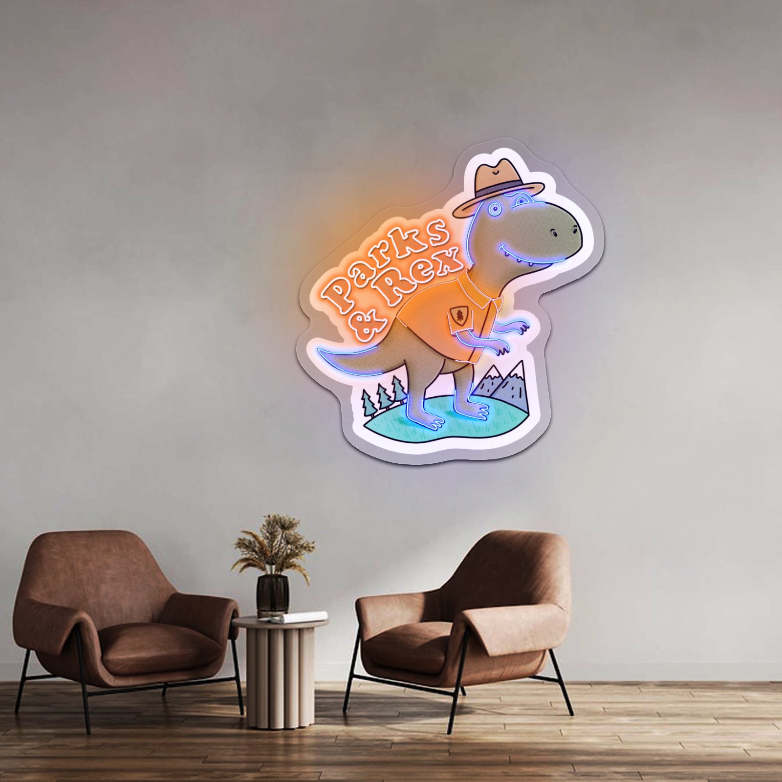 Parks And Rex Dinosaur Artwork Custom Led Signs