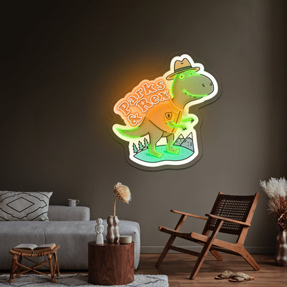 Parks And Rex Dinosaur Artwork Custom Led Signs