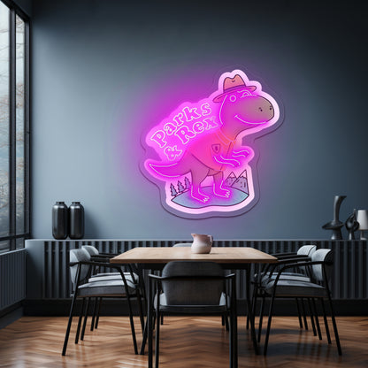 Parks And Rex Dinosaur Artwork Custom Led Signs