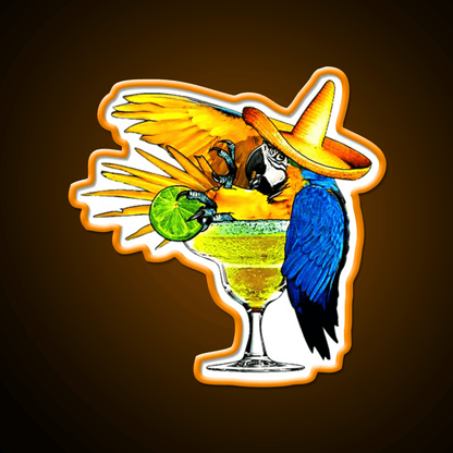Parrot Drinking Tequila Party Drink Tequila Led Neon Sign Rgb Color - Shineneon