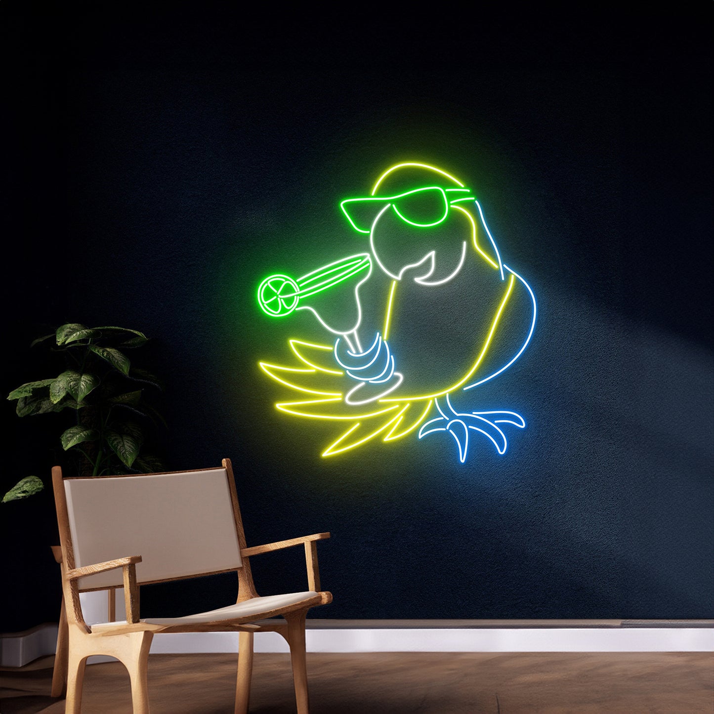 Parrot Margarita Neon Light