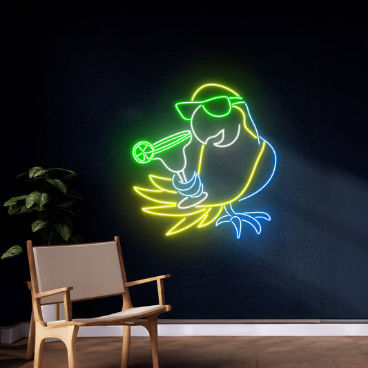 Parrot Margarita Neon Light