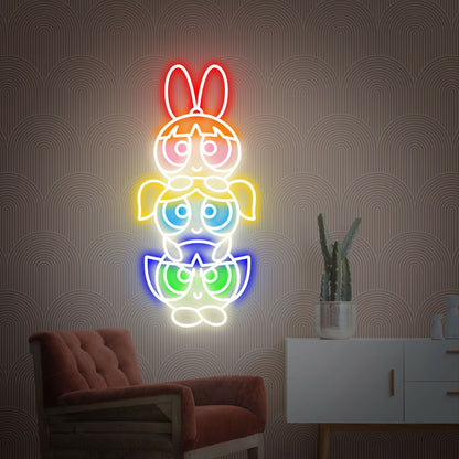 Parties And Theme Events Powerpuff Girls Led Neon Sign | Shineneon