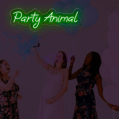 Party Animal Red Led Neon Sign Vibrant Indoor Party Decor | Shineneon