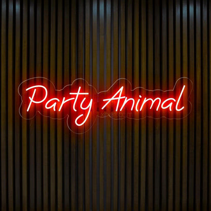 Party Animal Red Led Neon Sign Vibrant Indoor Party Decor | Shineneon