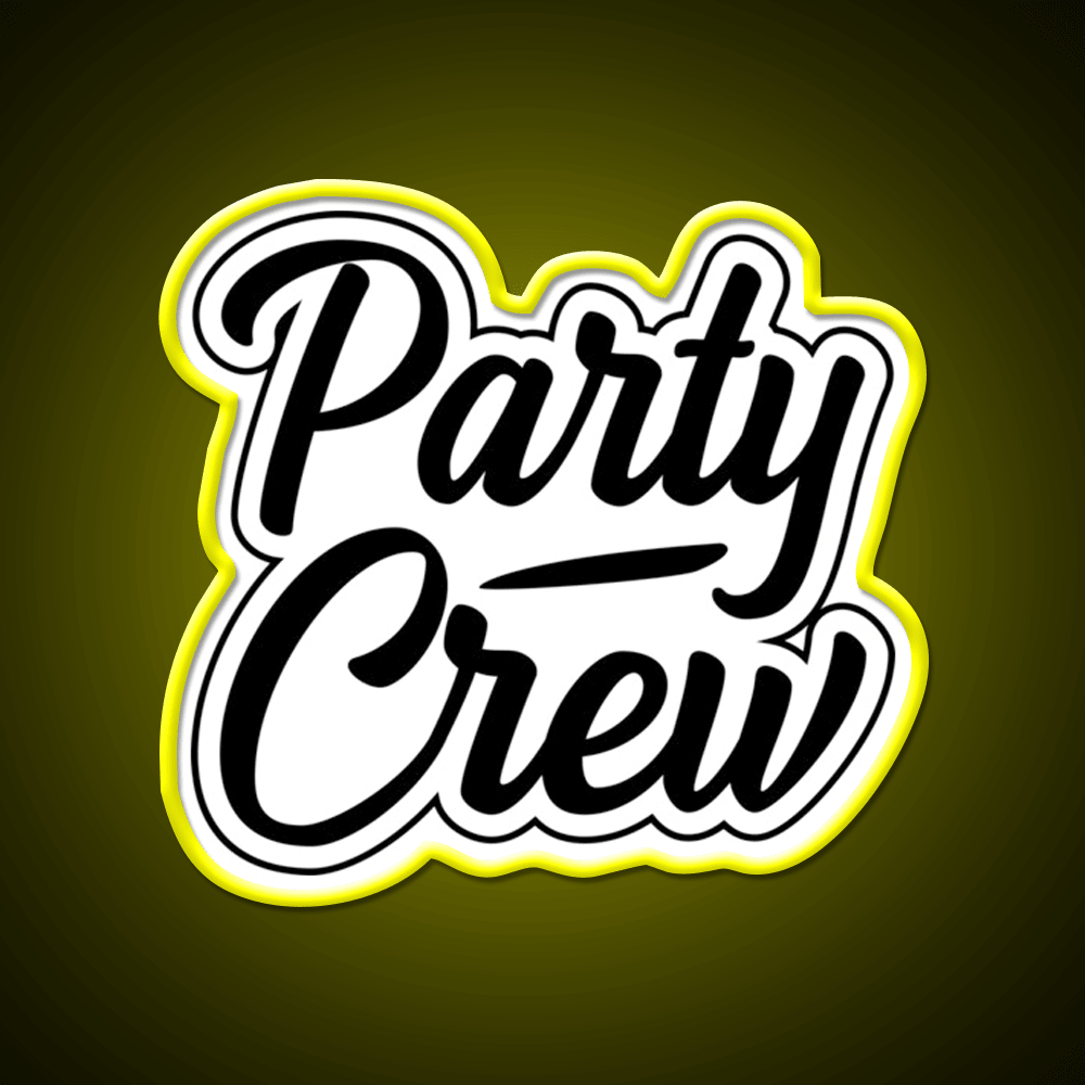 Party Crew White Cocktail Bar Decor Led Neon Sign Rgb Color - Shineneon