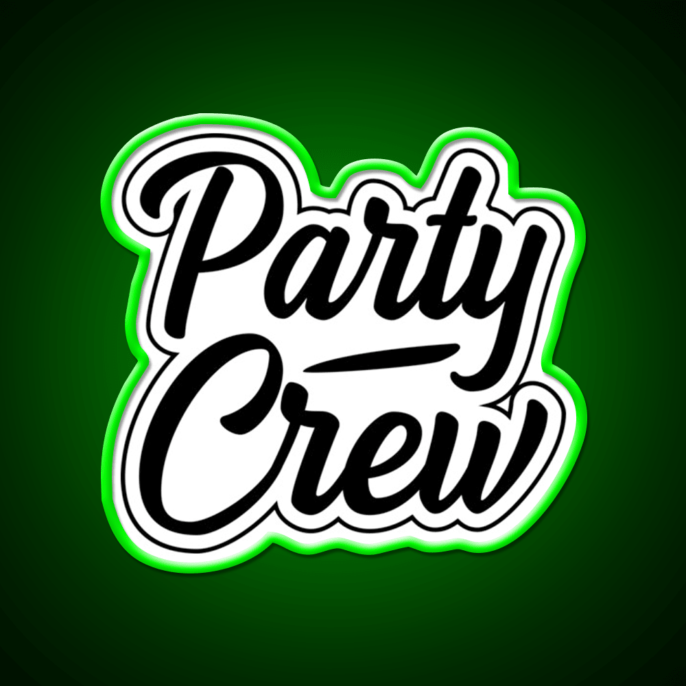 Party Crew White Cocktail Bar Decor Led Neon Sign Rgb Color - Shineneon