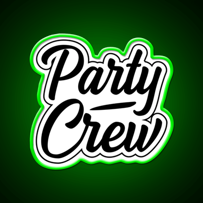 Party Crew White Cocktail Bar Decor Led Neon Sign Rgb Color - Shineneon