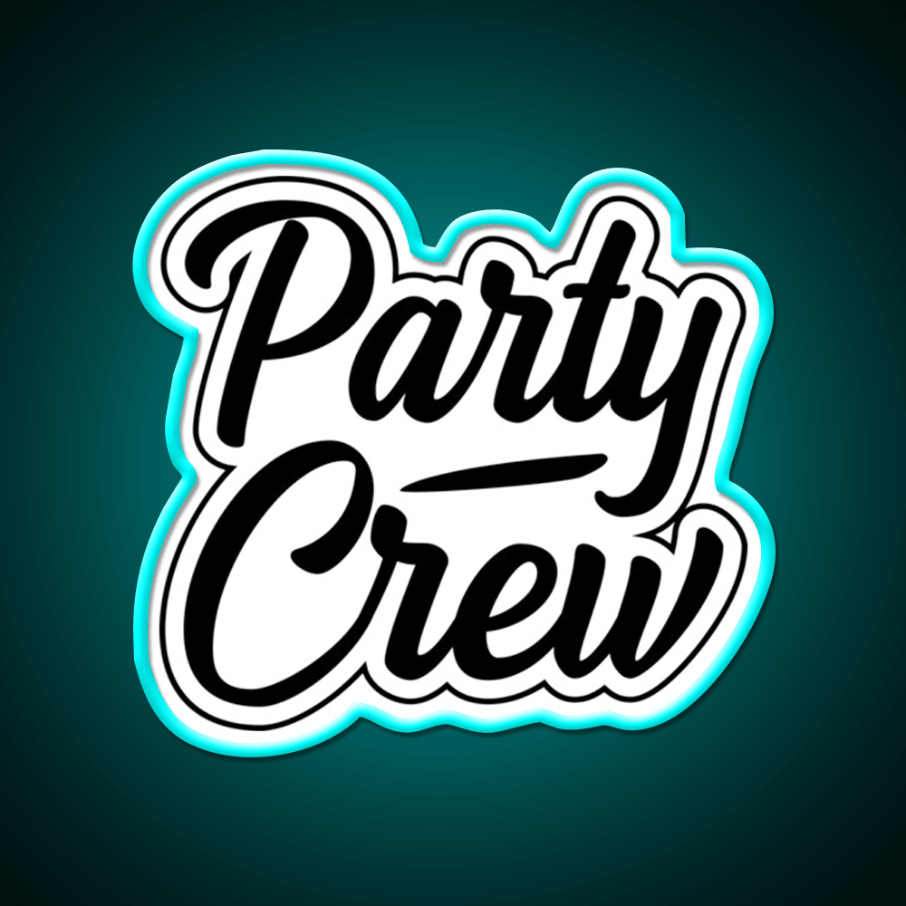 Party Crew White Cocktail Bar Decor Led Neon Sign Rgb Color - Shineneon