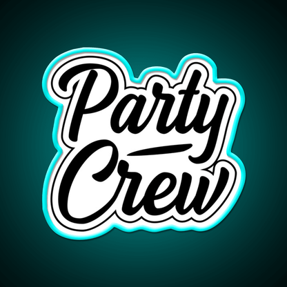 Party Crew White Cocktail Bar Decor Led Neon Sign Rgb Color - Shineneon