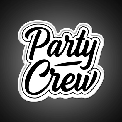 Party Crew White Cocktail Bar Decor Led Neon Sign Rgb Color - Shineneon