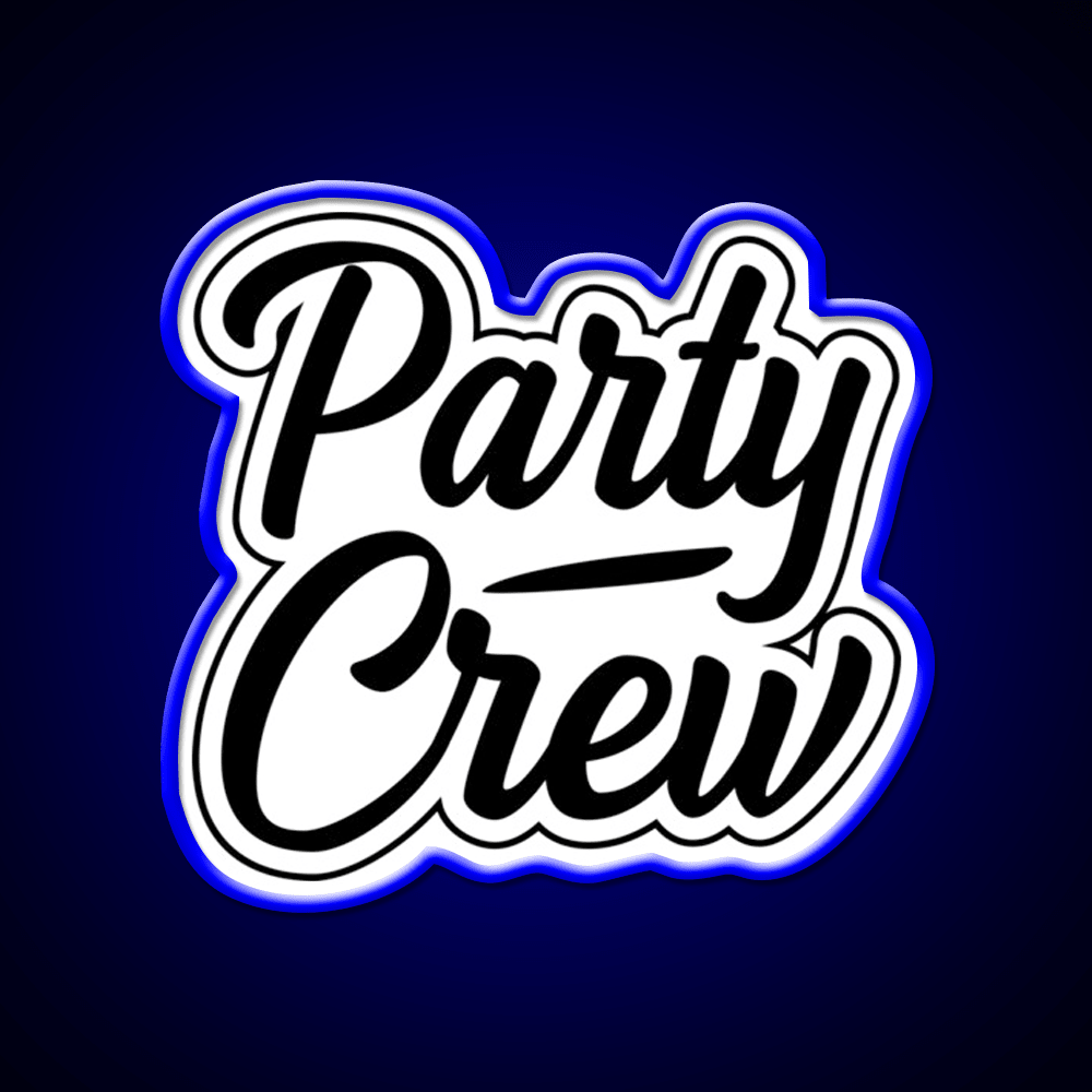 Party Crew White Cocktail Bar Decor Led Neon Sign Rgb Color - Shineneon
