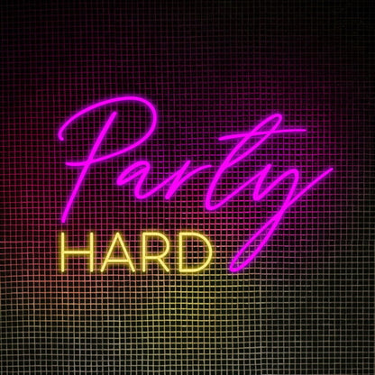 Party Hard Neon Sign Bring Energy To Any Party Or Event | Shineneon