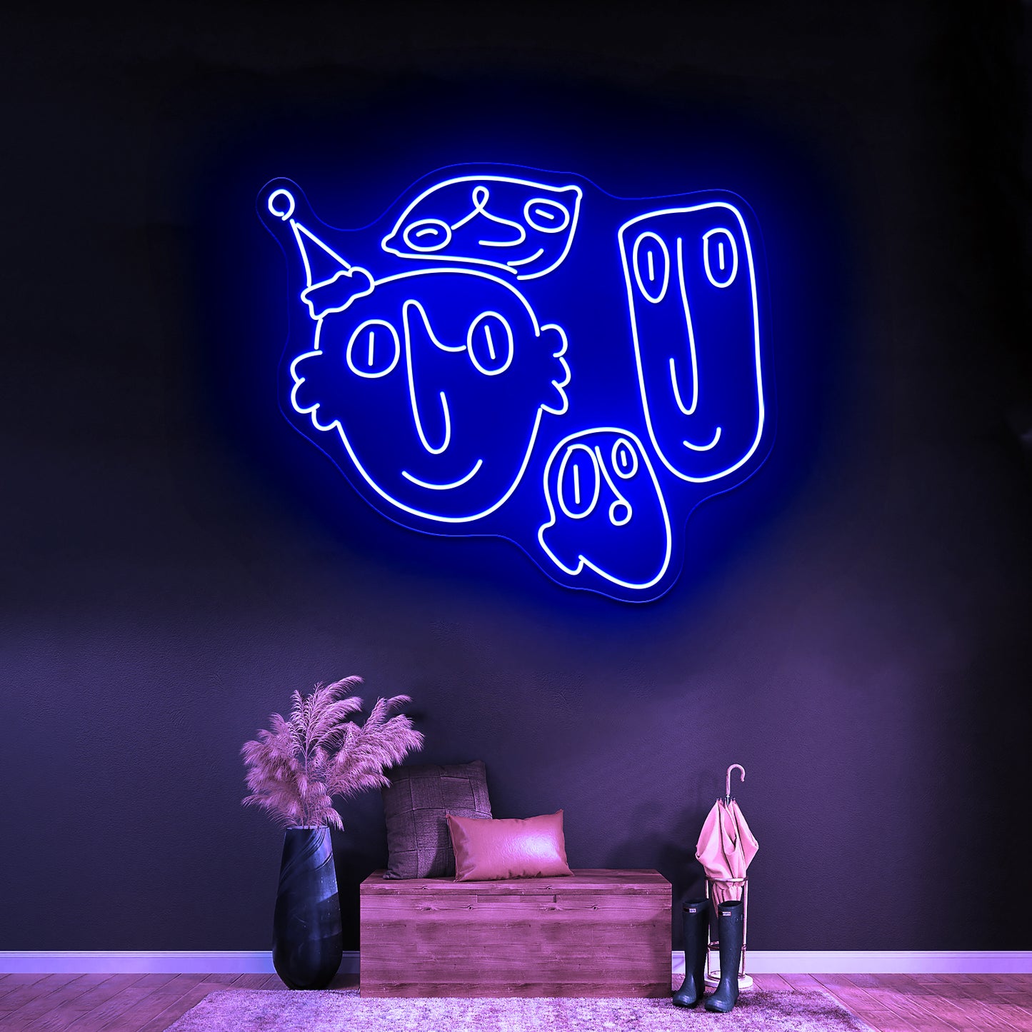 Party Hats Wall Artwork Neon Signs