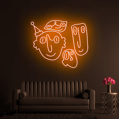 Party Hats Wall Artwork Neon Signs