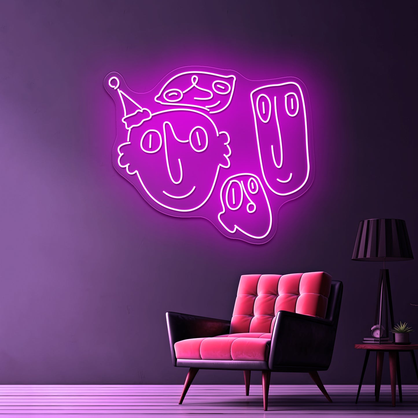 Party Hats Wall Artwork Neon Signs