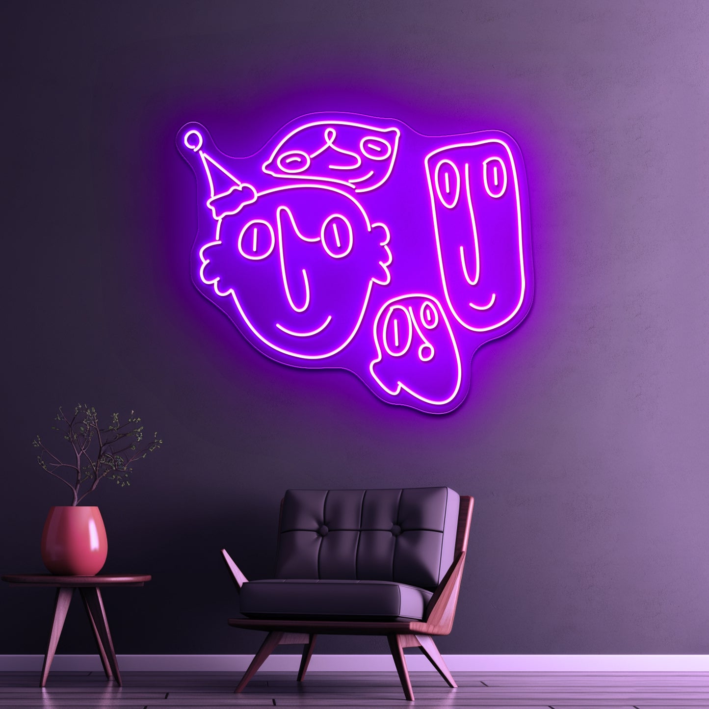 Party Hats Wall Artwork Neon Signs