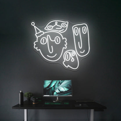 Party Hats Wall Artwork Neon Signs