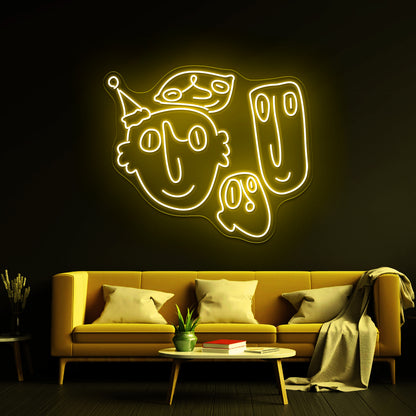 Party Hats Wall Artwork Neon Signs