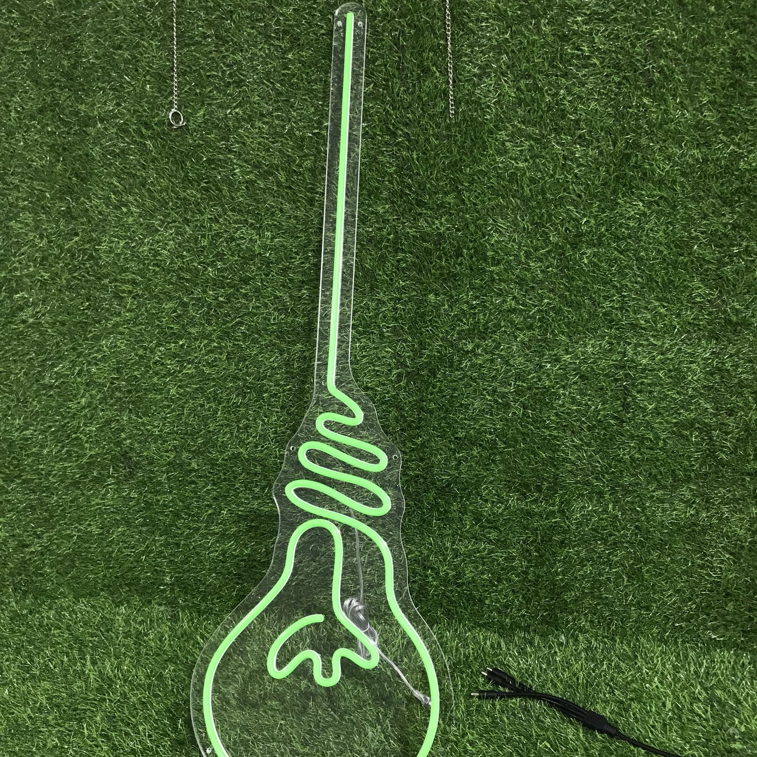 Party In Style Light Bulb Green Led Neon Sign | Shineneon