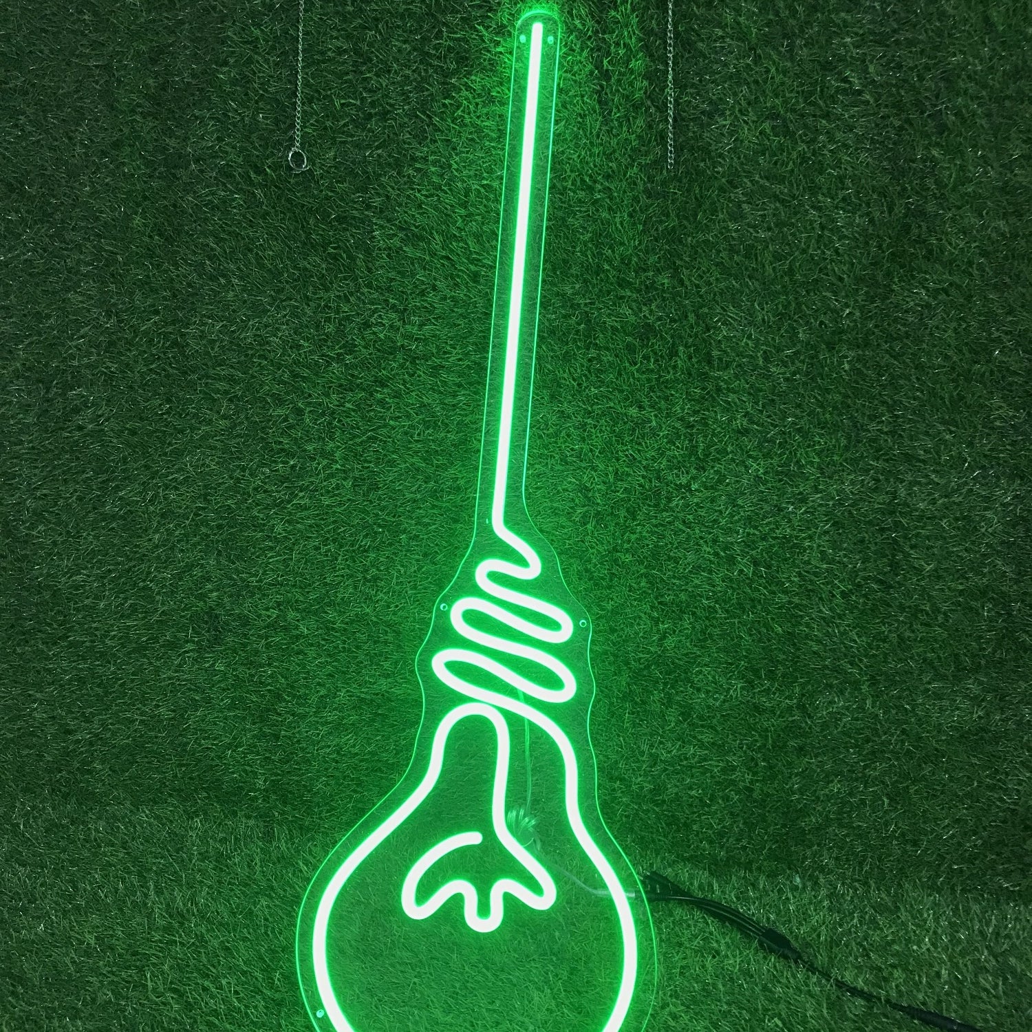 Party In Style Light Bulb Green Led Neon Sign | Shineneon