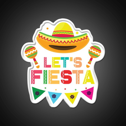 Party Lets Fiesta Maracas Sombrero Taco Led Neon Sign Rgb Color - Shineneon