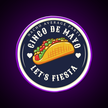 Party Lets Fiesta Mexican Taco Led Neon Sign Rgb Color - Shineneon