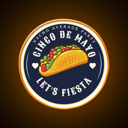 Party Lets Fiesta Mexican Taco Led Neon Sign Rgb Color - Shineneon