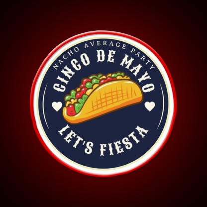 Party Lets Fiesta Mexican Taco Led Neon Sign Rgb Color - Shineneon