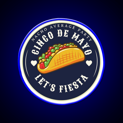 Party Lets Fiesta Mexican Taco Led Neon Sign Rgb Color - Shineneon
