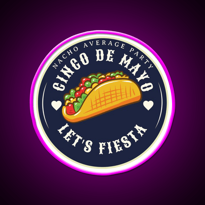 Party Lets Fiesta Mexican Taco Led Neon Sign Rgb Color - Shineneon