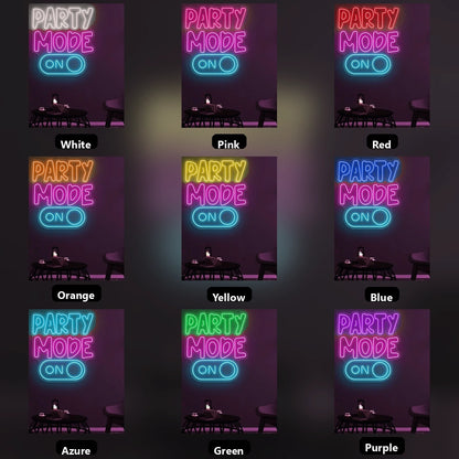Party Mode Wall Decor LED Neon Sign - 05 Color Grid