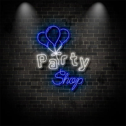 Party Shop With Balloons Neon Sign | Shineneon