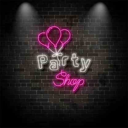 Party Shop With Balloons Neon Sign | Shineneon