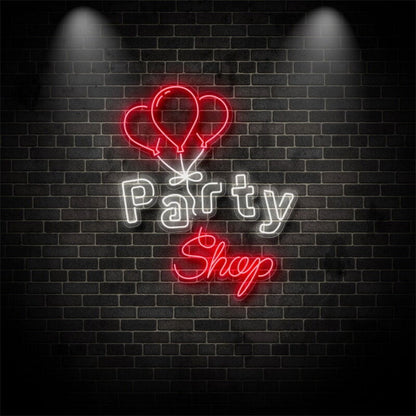 Party Shop With Balloons Neon Sign | Shineneon