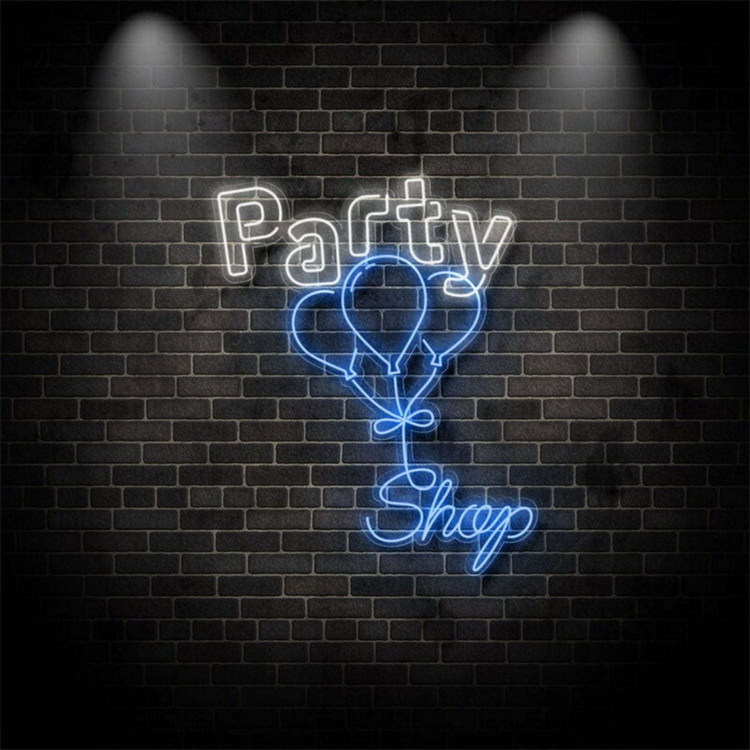 Party Shop With Balloons V2 Neon Sign | Shineneon