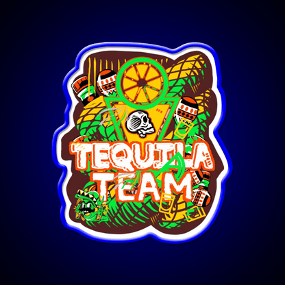 Party Team Party Drink Tequila Led Neon Sign Rgb Color - Shineneon