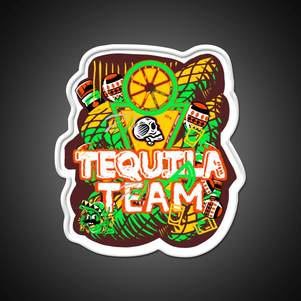 Party Team Party Drink Tequila Led Neon Sign Rgb Color - Shineneon