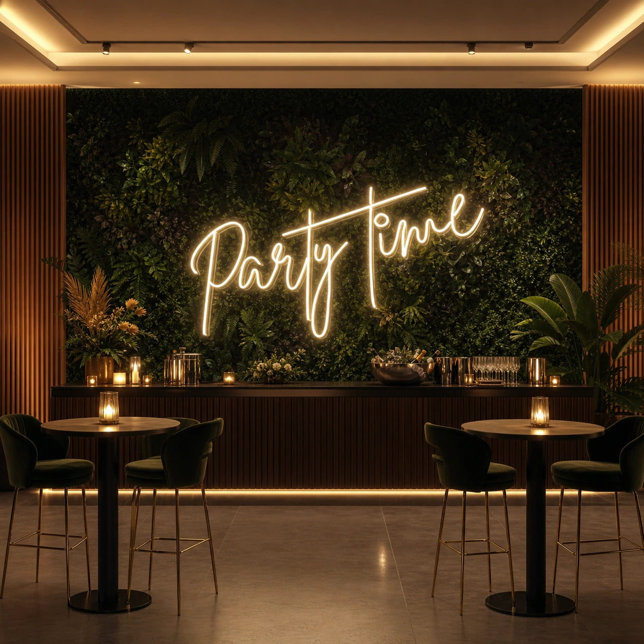 Party Time LED Neon Sign Garage Man Cave Neon Sign size image