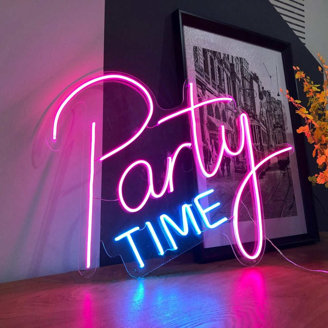 Party Time Led Sign Business Neon Signs Wall Art