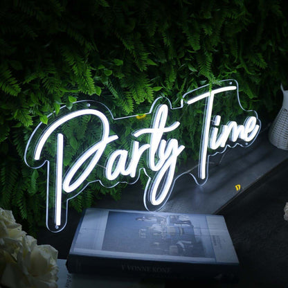 Party Time White Neon Sign | Shineneon