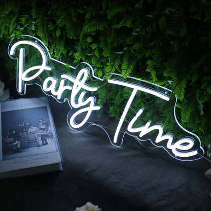 Party Time White Neon Sign | Shineneon