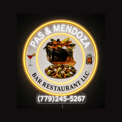 PAS & MENDOZA BAR RESTAURANT LLC Custom LED Neon Sign - Shineneon